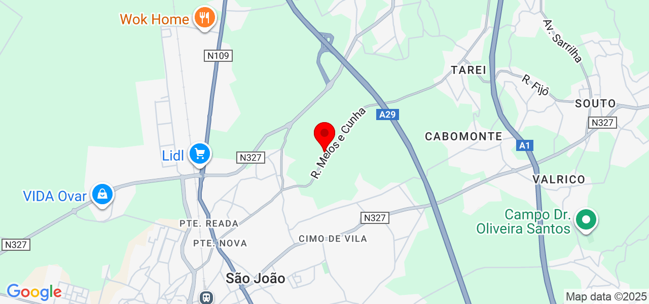 Sandra Cruz - Aveiro - Ovar - Mapa