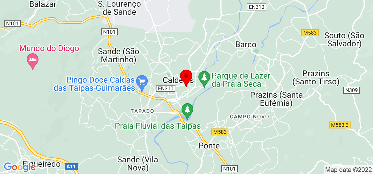 Diego Ver&iacute;ssimo - Braga - Guimarães - Mapa