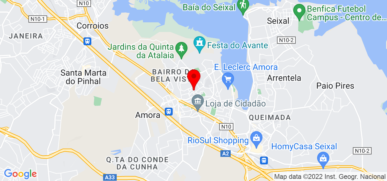Geraldina Antunes - Setúbal - Seixal - Mapa