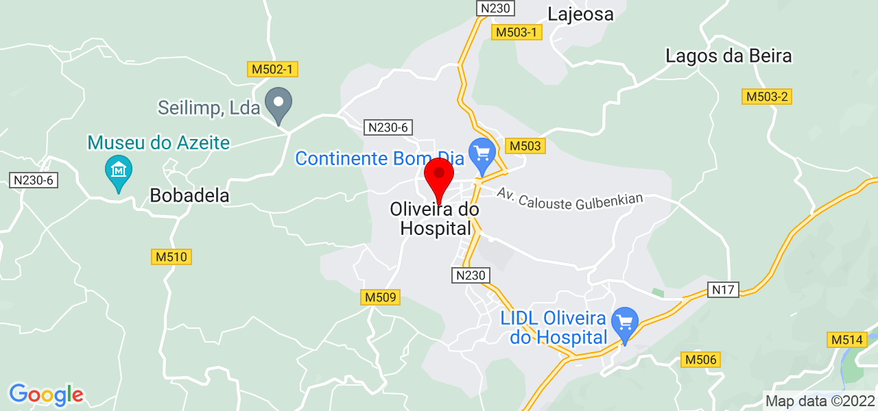 Marina - Coimbra - Oliveira do Hospital - Mapa