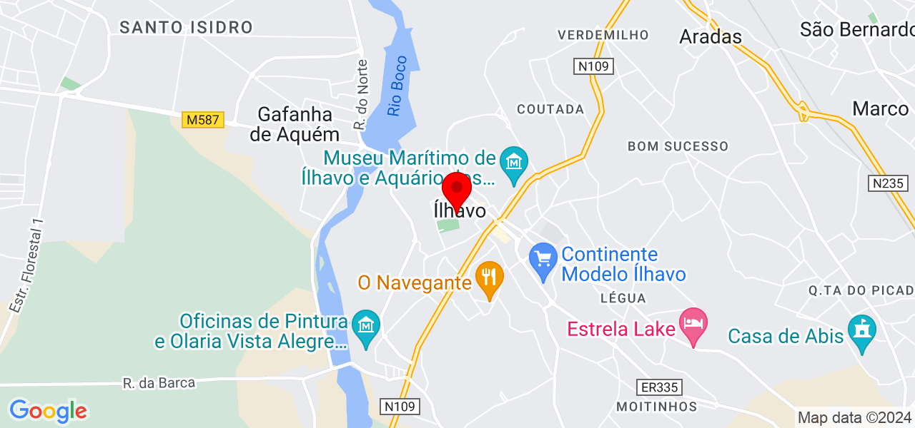 Tiago - Aveiro - Ílhavo - Mapa