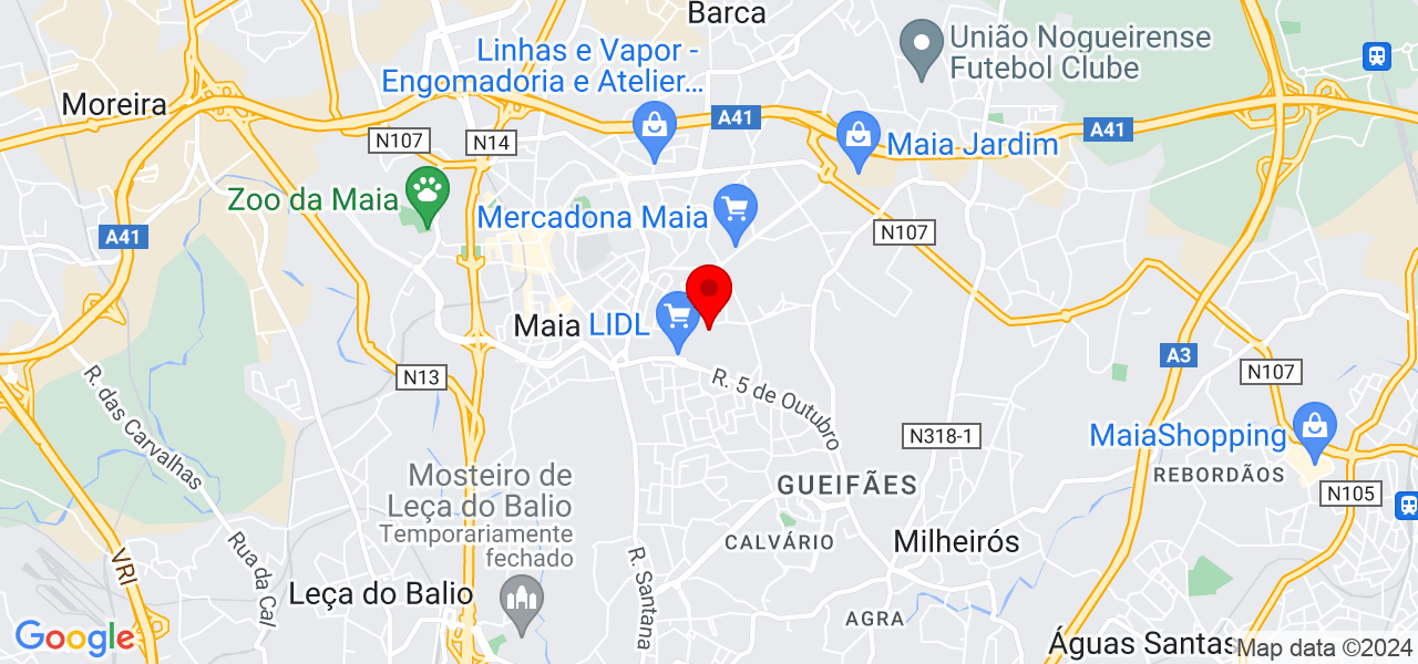 Ayron - Porto - Maia - Mapa