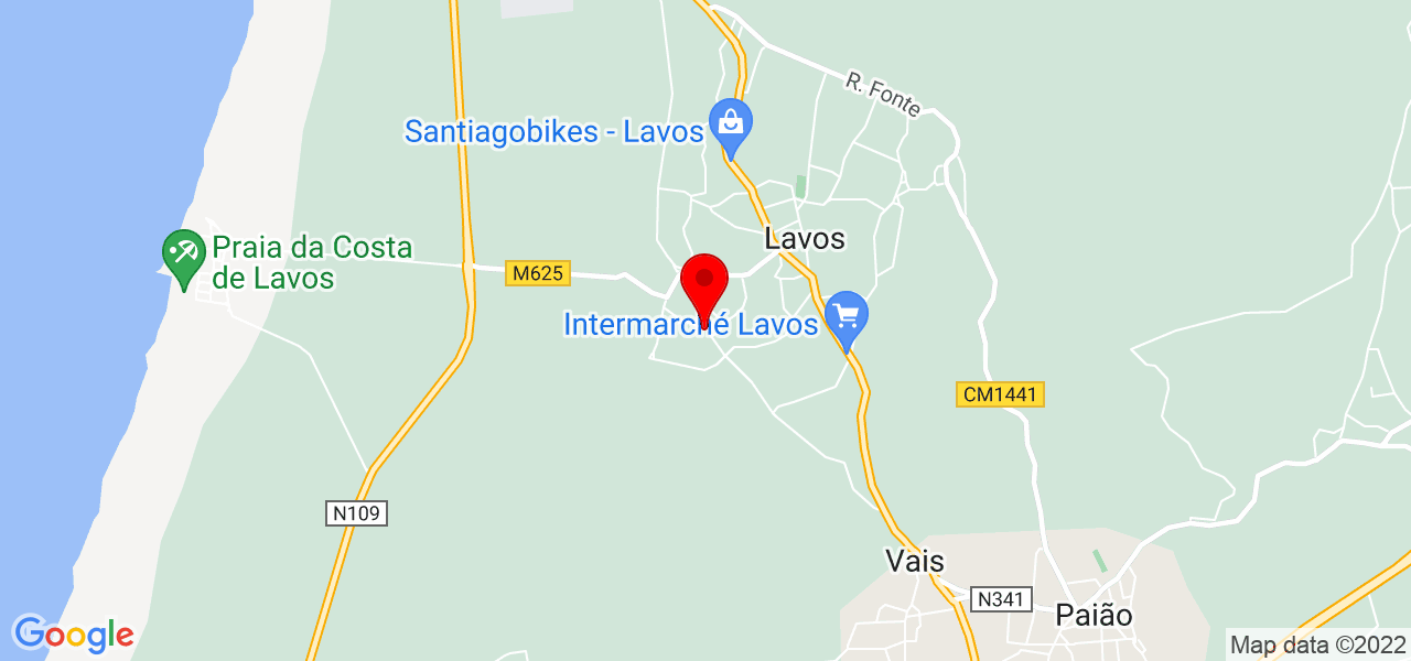 J&eacute;ssica Pereira - Coimbra - Figueira da Foz - Mapa