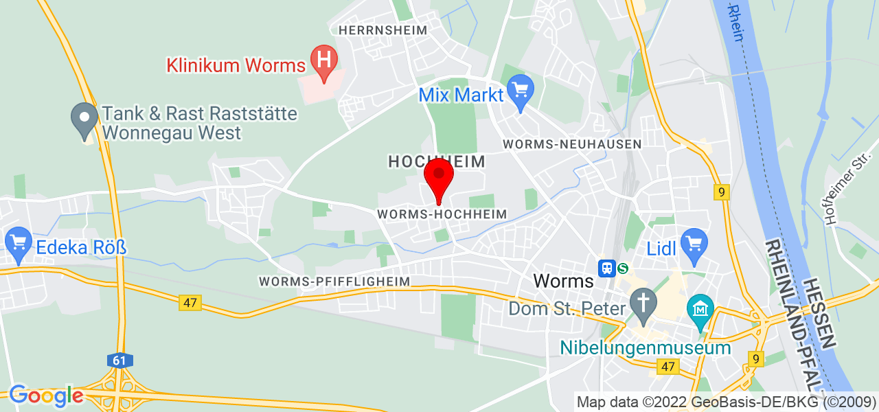 AquariaConsult - Rheinland-Pfalz - Worms - Karte