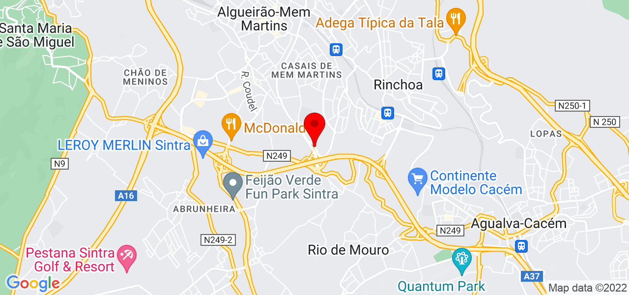 Rute valenca - Lisboa - Sintra - Mapa