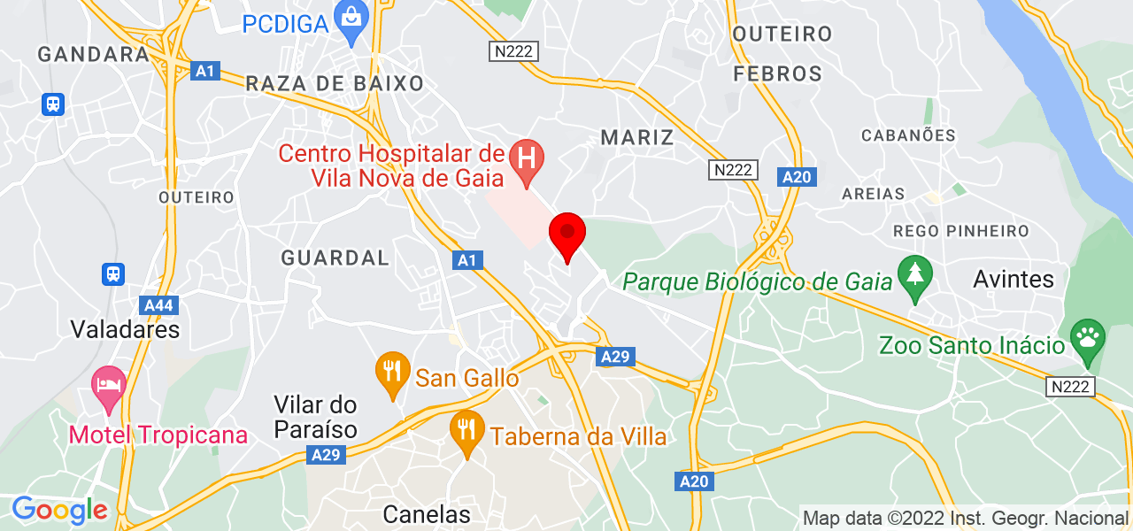 C&aacute;tia Teixeira - Porto - Vila Nova de Gaia - Mapa