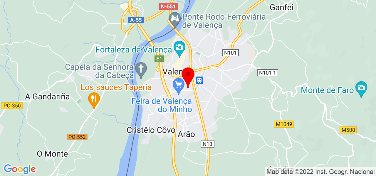 &Eacute;rica Alexandra - Viana do Castelo - Valença - Mapa