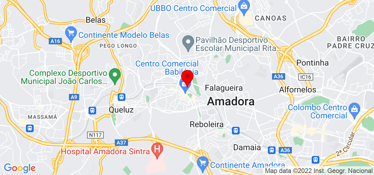 Filipa de Castro - Lisboa - Amadora - Mapa