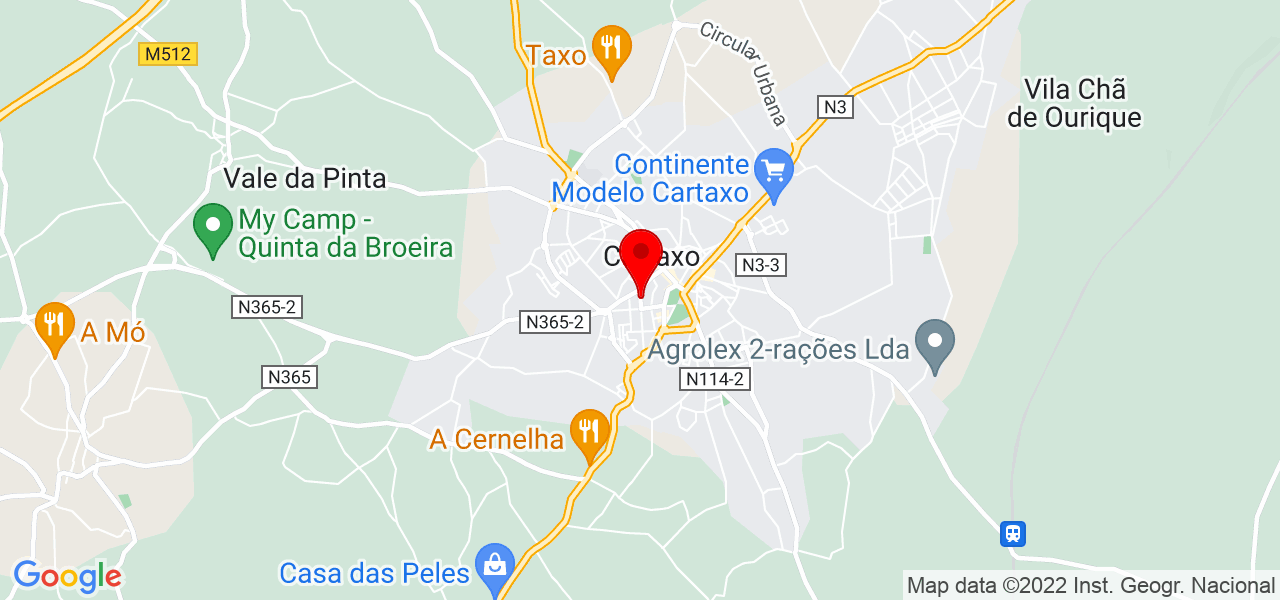 RBAFO Garage - Santarém - Cartaxo - Mapa
