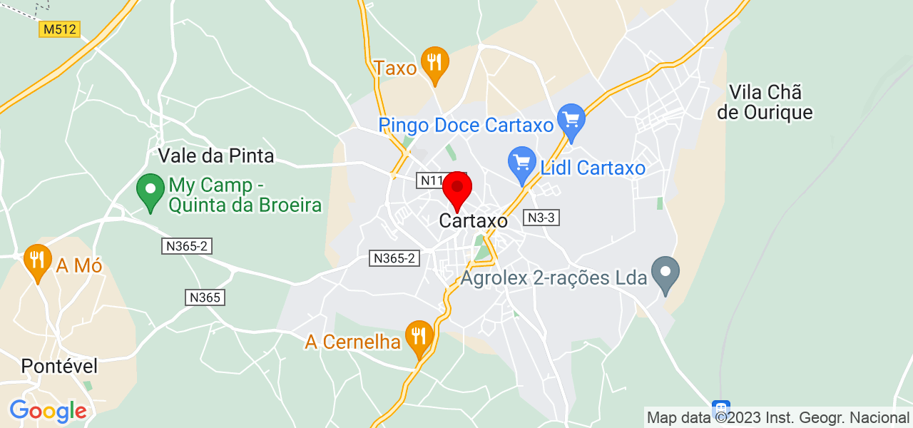 Maria Ines - Santarém - Cartaxo - Mapa