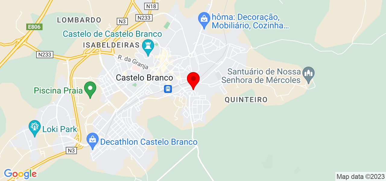 Carolina - Castelo Branco - Castelo Branco - Mapa