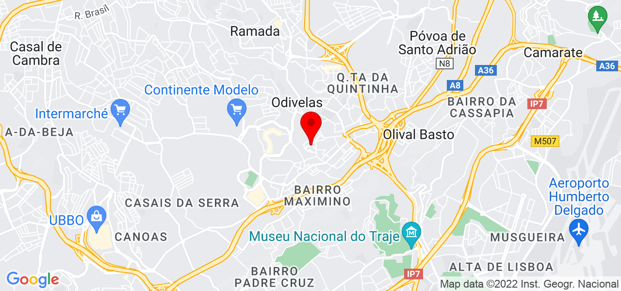 Cl&eacute;ia - Lisboa - Odivelas - Mapa