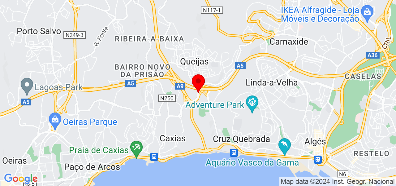 Uanderson delta remodela&ccedil;&atilde;o - Lisboa - Oeiras - Mapa