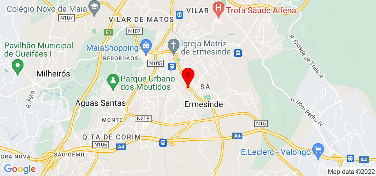 Beatriz Saraiva - Porto - Valongo - Mapa
