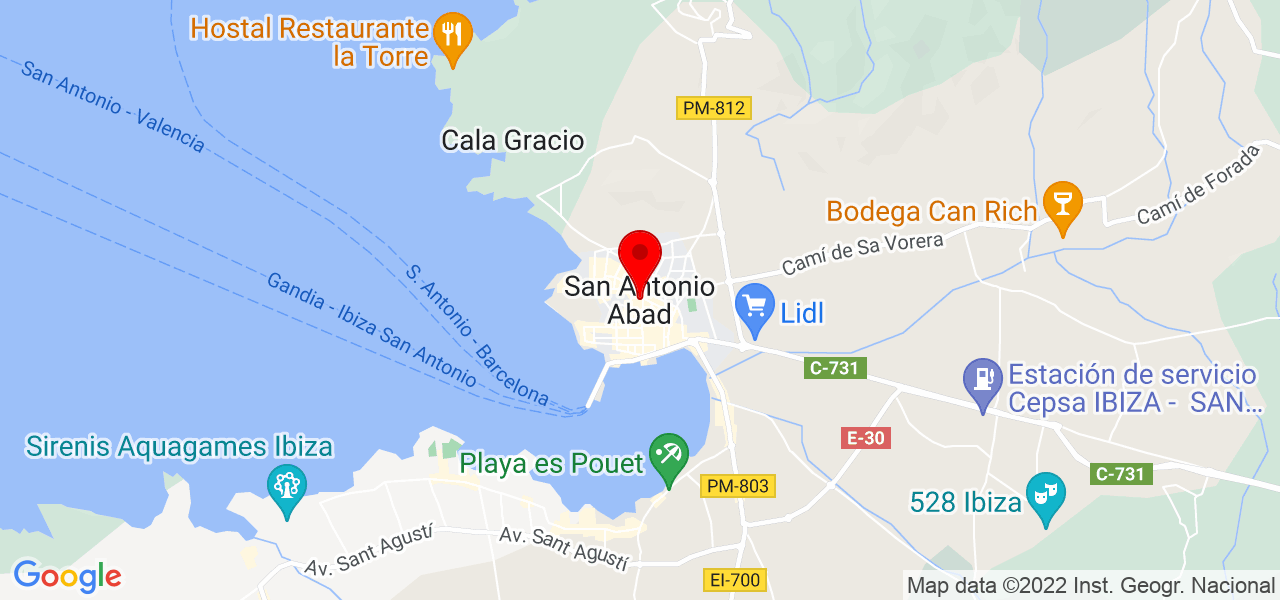 la skimal - Islas Baleares - Sant Antoni de Portmany - Mapa