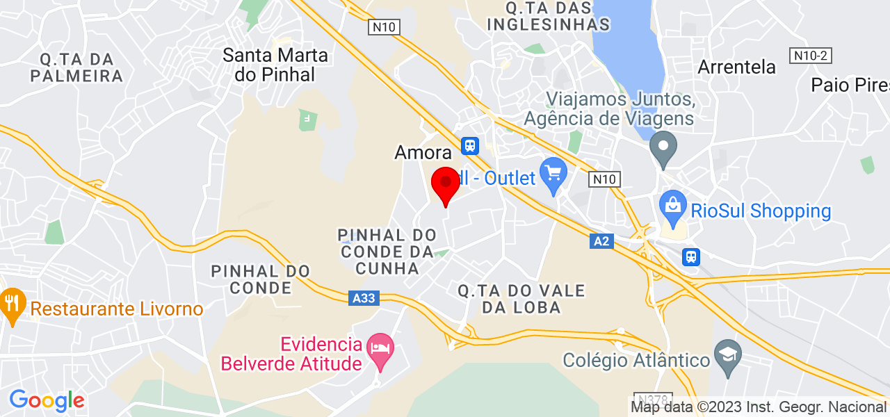 EM CASA DO AV&Ocirc; - Setúbal - Seixal - Mapa