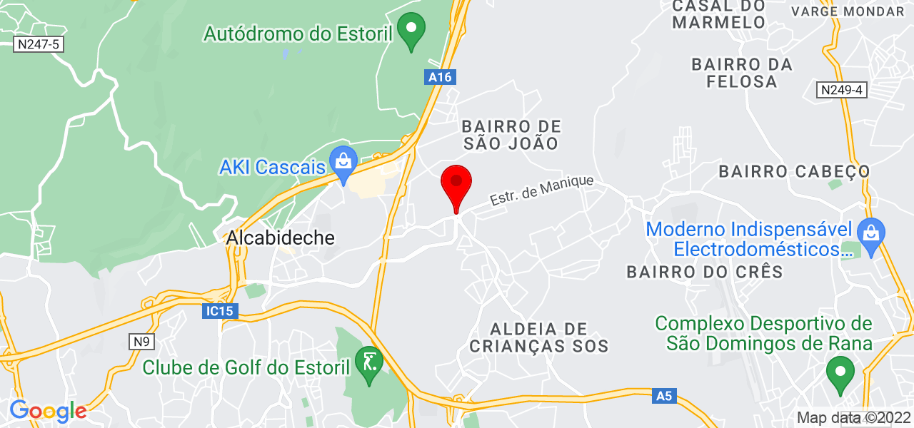 F&aacute;tima - Lisboa - Cascais - Mapa