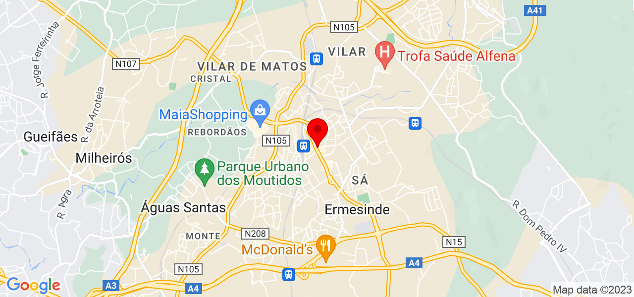 D&aacute;lia negra -Tarot - Porto - Valongo - Mapa