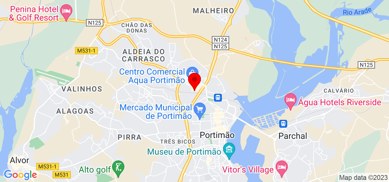 Vera sebasti&atilde;o - Faro - Portimão - Mapa