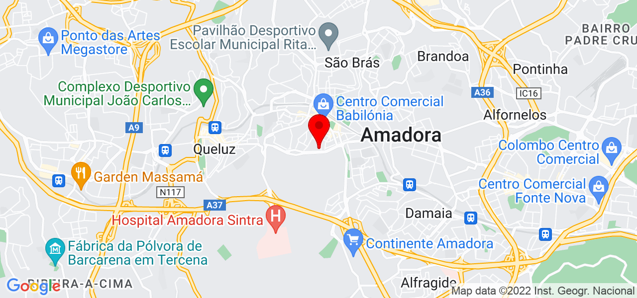 Le&ocirc;nidas Fernandes - Lisboa - Amadora - Mapa