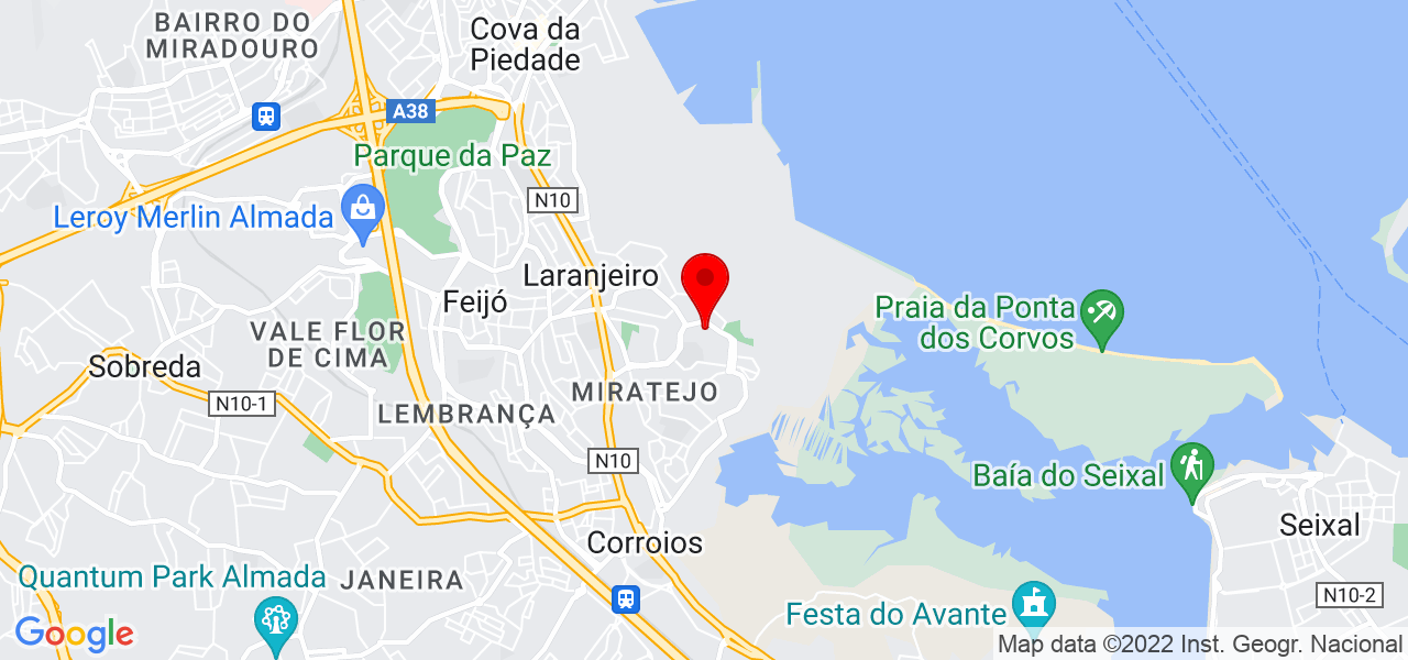 Nara Mendes De Oliveira Pinto - Setúbal - Seixal - Mapa