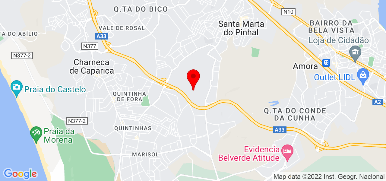 Bruna Nogueira - Setúbal - Seixal - Mapa