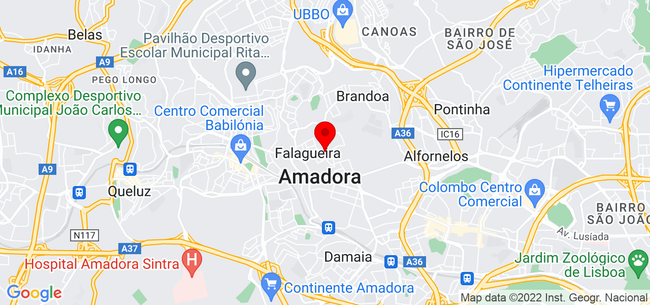 Glaucia Panza - Lisboa - Amadora - Mapa