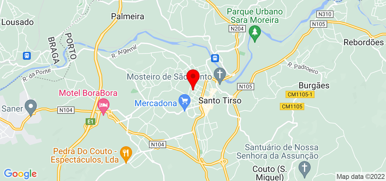 &Acirc;ngelo &amp; Cristina Miranda, Lda - Porto - Santo Tirso - Mapa