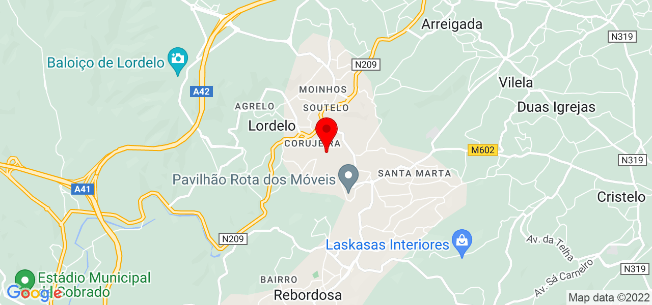 Nuno Alexandre Neves Ferreira da Silva - Porto - Paredes - Mapa