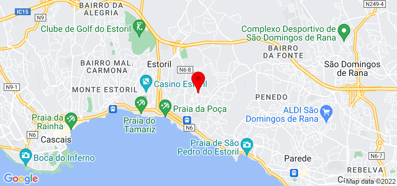 T&acirc;nia Cruz - Lisboa - Cascais - Mapa