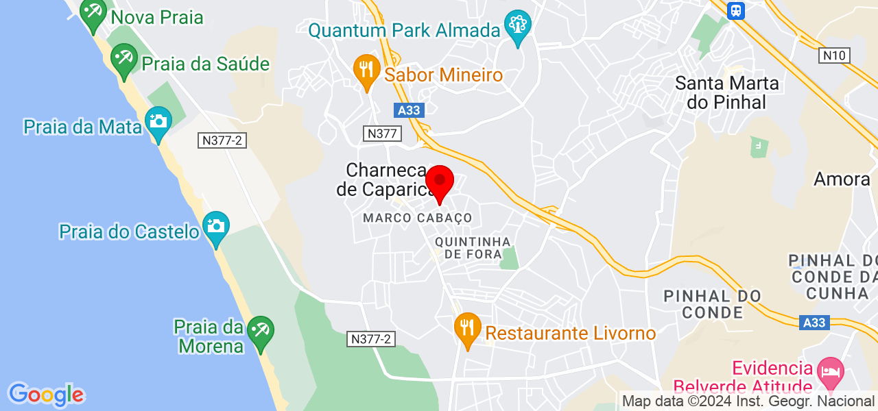 Marinalva Medeiros de Oliveira - Setúbal - Almada - Mapa