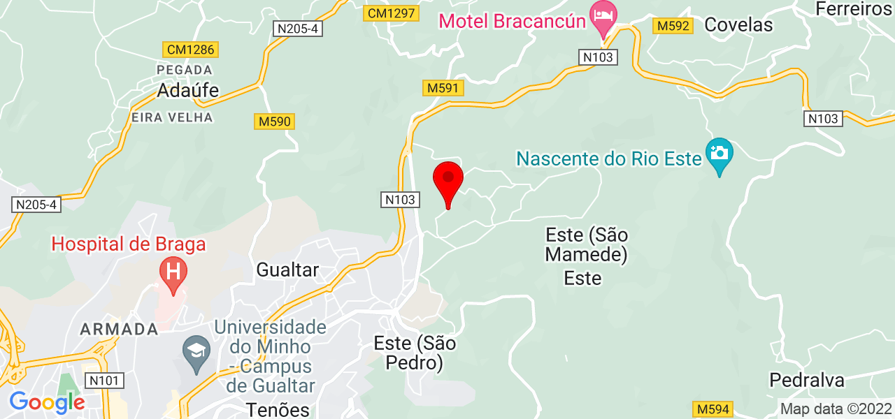 Maria In&ecirc;s R. Silva (CP5500N) - Braga - Braga - Mapa
