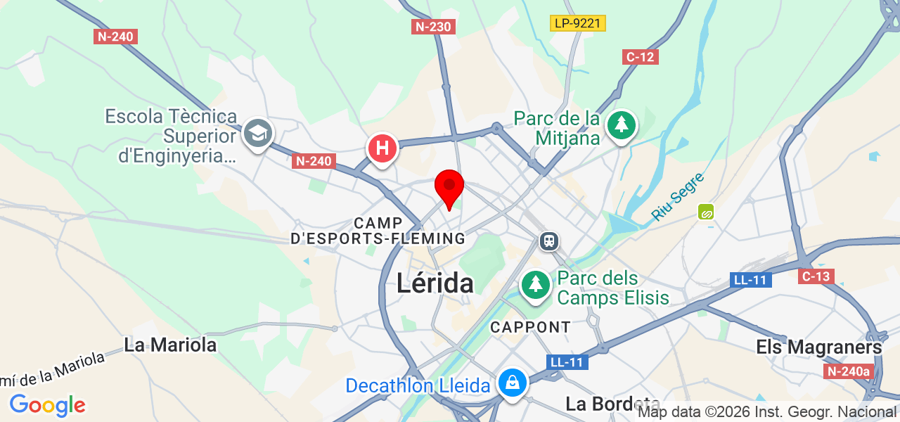 Aitor García - Cataluña - Lleida - Map