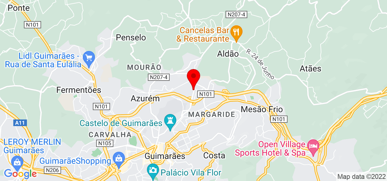 Jo&atilde;o Rocha - Braga - Guimarães - Mapa