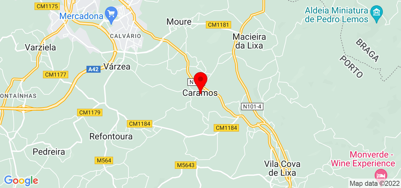 St&eacute;phanie Cruz - Porto - Felgueiras - Mapa