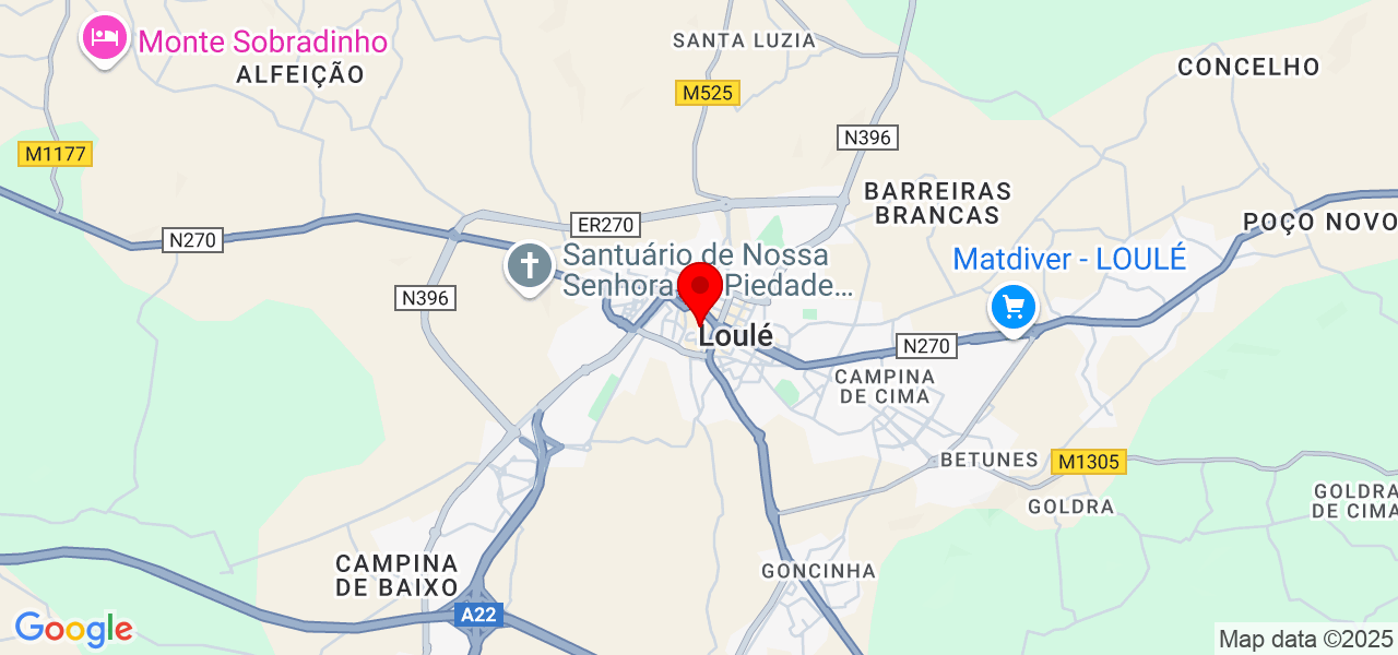ESG PINTURAS INTERNAS E EXTERNAS EM GERAL - Faro - Loulé - Map