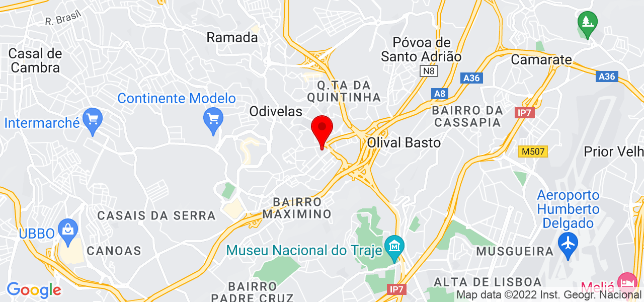 Maria Teresa Rodrigues - Lisboa - Odivelas - Mapa