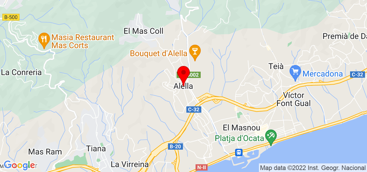 Sabrina - Cataluña - Alella - Mapa