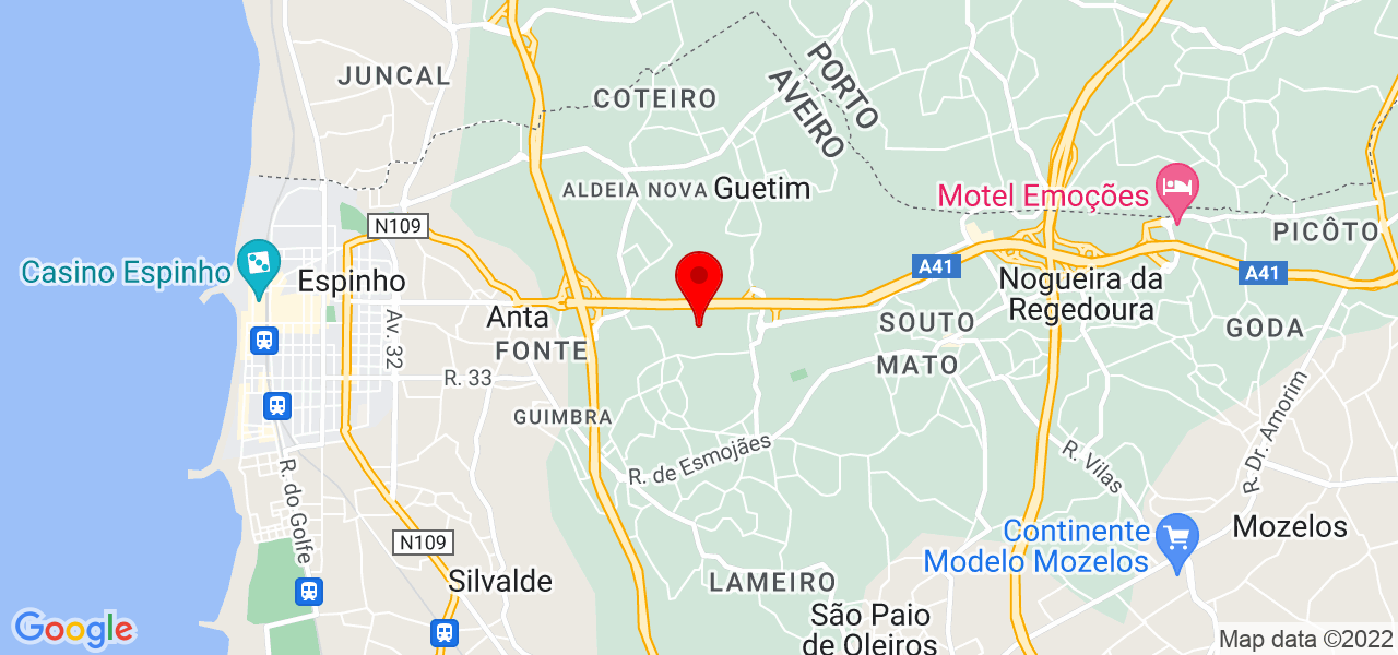 Rui Gomes - Aveiro - Espinho - Mapa