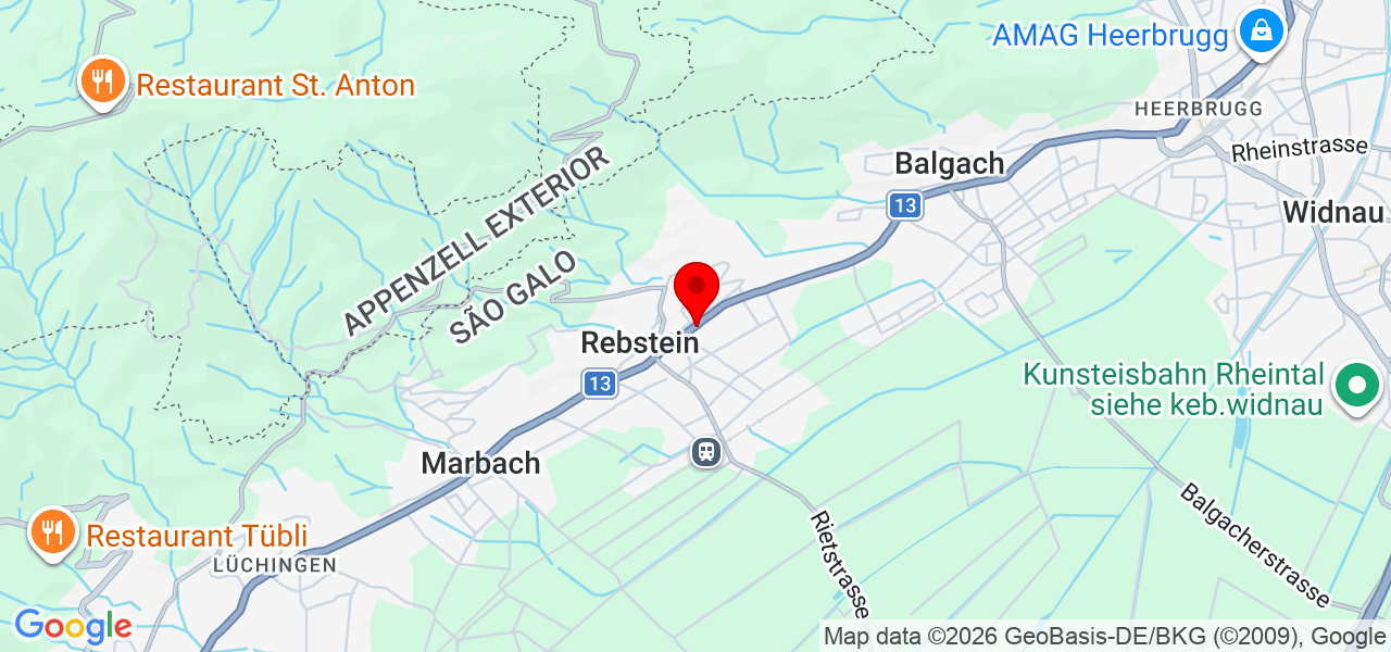 Sorin - Sankt Gallen - Rebstein - Carte