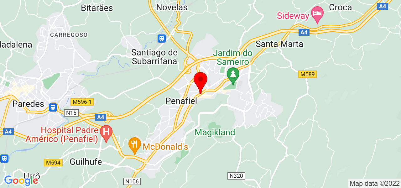 Virg&iacute;nia Carvalho - Porto - Penafiel - Mapa