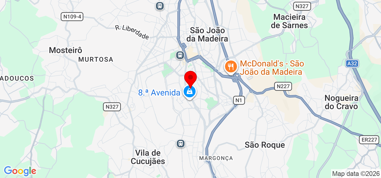 Ingrid Viana - Aveiro - São João da Madeira - Map