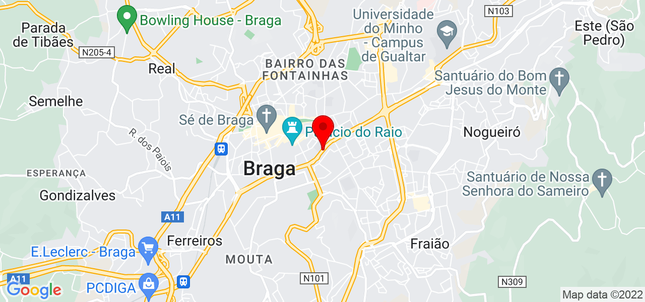 Jos&eacute; Diogo Teixeira Br&aacute;s - Braga - Braga - Mapa