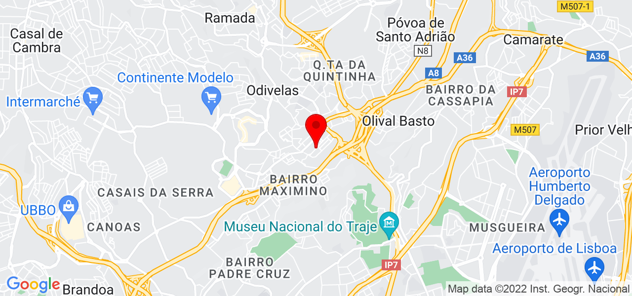Rodrigo - Lisboa - Odivelas - Mapa