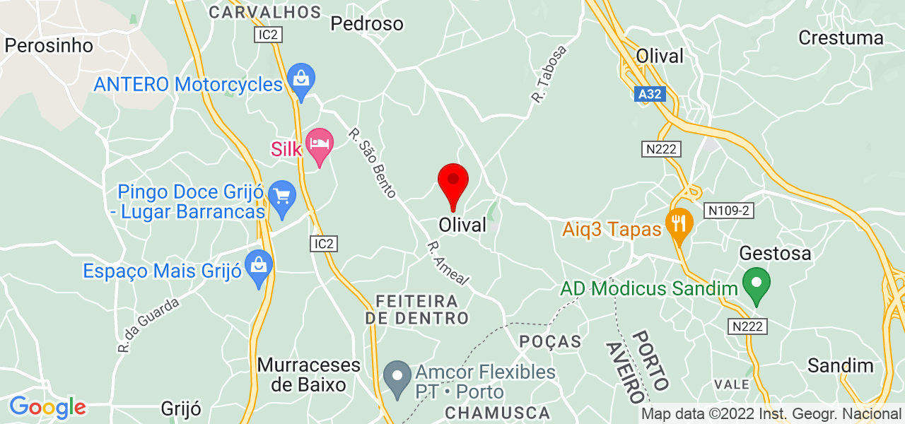 María do Carmo Valenca - Porto - Vila Nova de Gaia - Mapa