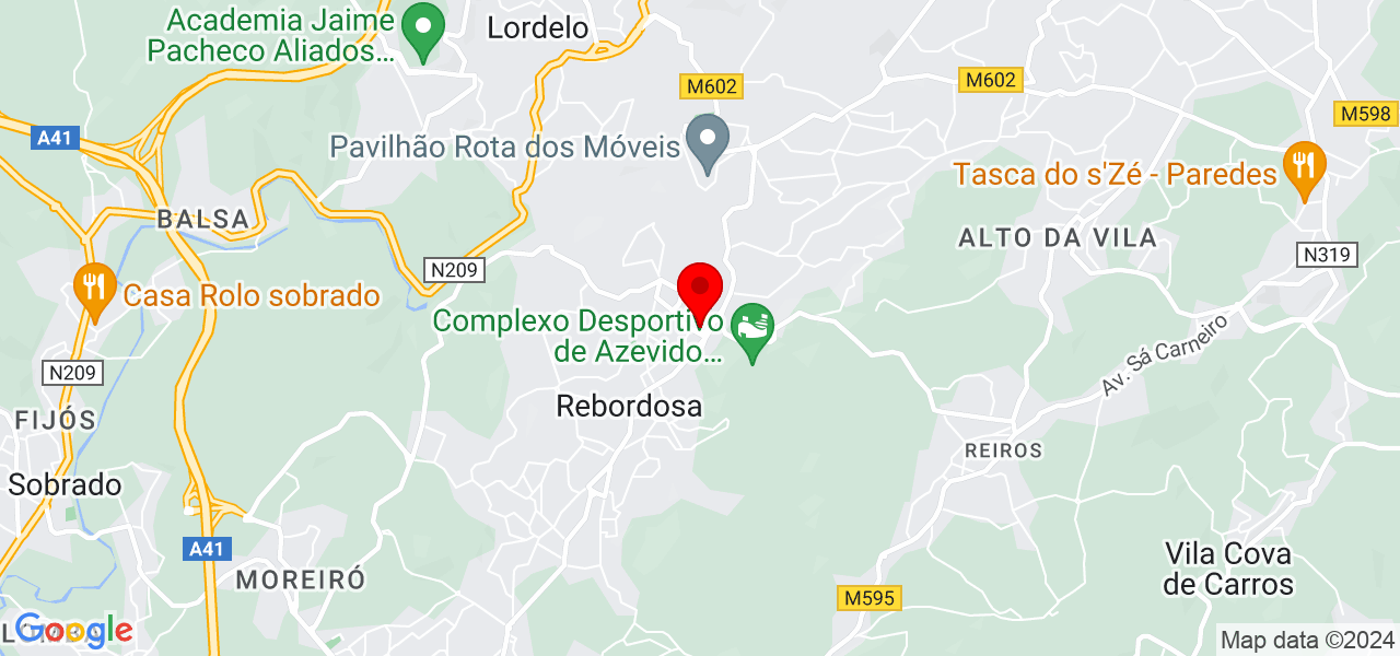 Neuropsicóloga Vânia Moreira - Porto - Paredes - Mapa