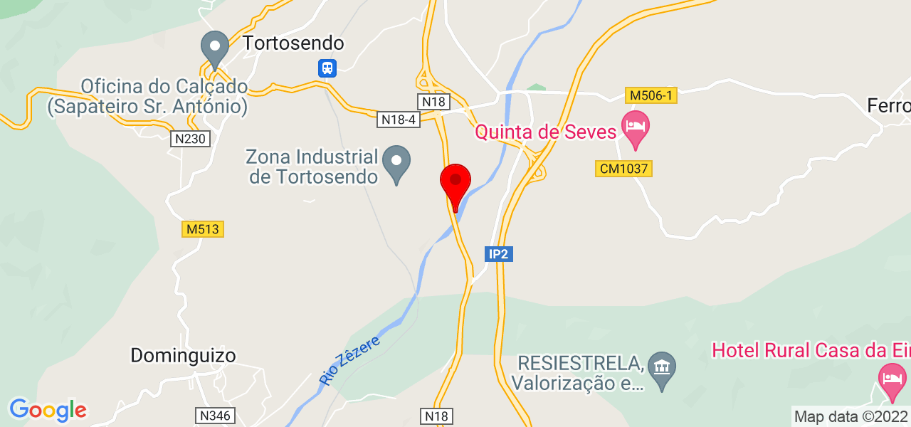 Riatex - Landscape Forestry and Biomass Lda - Castelo Branco - Covilhã - Mapa