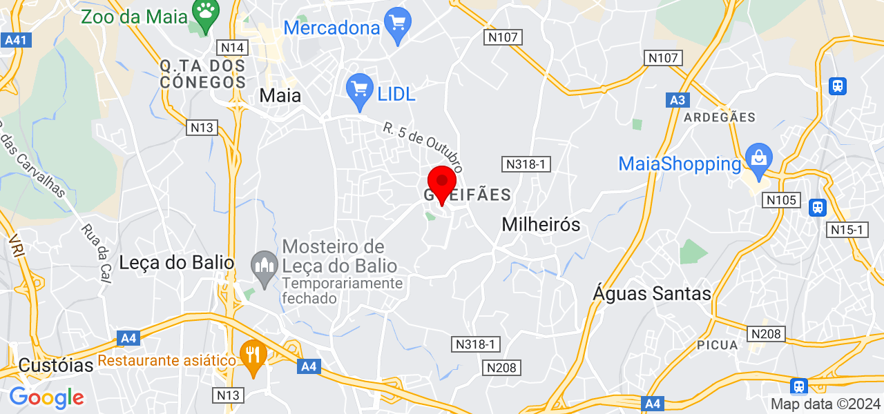 Ál pinturas. - Porto - Maia - Karte