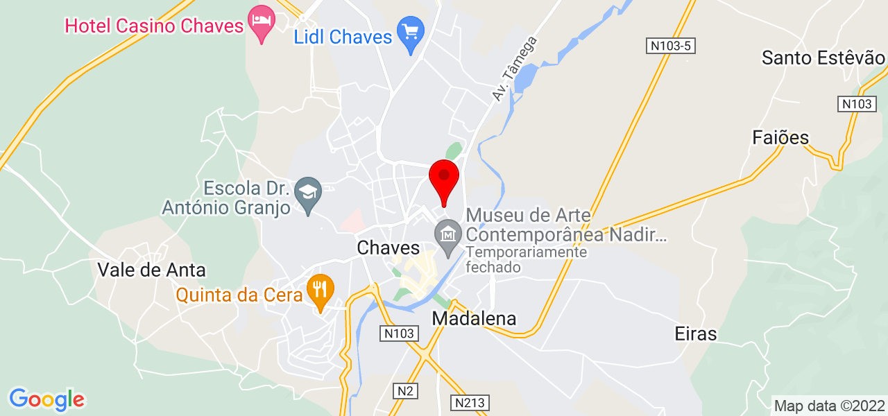 Ana Ribeiro - Vila Real - Chaves - Mapa
