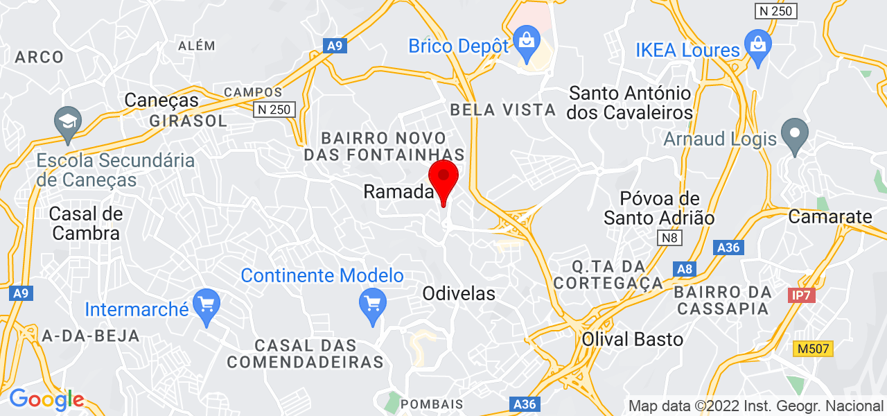 UNBRANDED - Lisboa - Odivelas - Mapa